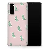 Für Samsung Galaxy S20 Plus - Cute Dino Handyhülle Farbe Grün Dinosaurier T-Rex Cover Dünn Stoßfest Dünn Dünn Weich TPU Silikon - Design 2 - A105