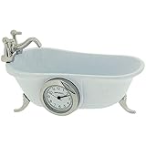 Miniatur Quartzuhr Weiße Vintage Badewanne Sammleruhr 9590