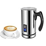 MAATCHH Kaffeevollautomat Automatische Platzsparender Durable Kaffeemaschine Edelstahl Milchschaum-Kaffee-Maschine Cappuccino (Color : Silver, Size : One Size)