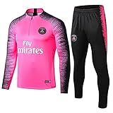 jasonlu Paris Rosa Langarm Fußball Jersey Aussehen Frühling Und Herbst Jacke Erwachsene Sweatshirts Trainingsanzüge Atmungsaktives Mesh (M)