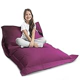 LAZY BAG Original Indoor & Outdoor Sitzsack XL 250 Liter Riesensitzsack Junior-Sitzkissen Sessel für Kinder & Erwachsene 160x120 (Violett)