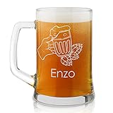 Maverton Bierkrug mit Gravur - personalisiert - 500 ml - Geburtstagsgeschenk für Herren - Geschenkidee für Bierfreunde - G