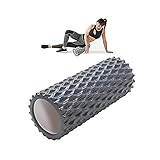 YOYIK Faszienrolle Rucken Schaumstoffrolle Fitness Sport Massagerolle Foam Roller 33x14x14cm Yoga Säule für Pilates Yoga Sport Reha(Grau)