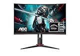 AOC Gaming CQ27G2U - 27 Zoll QHD Curved Monitor, 144 Hz, 1ms, FreeSync Premium (2560x1440, HDMI, DisplayPort, USB Hub) schwarz/