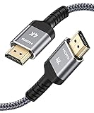 4K HDMI Kabel 2Meter, Snowkids Highspeed HDMI 2.0 Kabel 4K@60Hz 18Gbps Nylon Geflecht Vergoldete Anschlüsse mit Ethernet/Audio Rückkanal, Kompatibel mit Video 4K UHD 2160p, HD 1080p-G