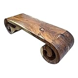 FaHome Couchtisch Gartentisch Natur Massiv ca. 154 cm Suar Holz Unikat H