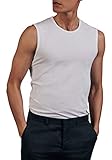 Seidensticker Herren Tank Top T-Shirt Rundhals Ärmellos Uni Unterhemd, Weiß (Weiß 1), M