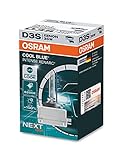 Osram XENARC COOL BLUE INTENSE D3S, +150% mehr Helligkeit, bis zu 6.200K, Xenon-Scheinwerferlampe, LED Look, Faltschachtel (1 Lampe)