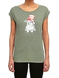 IRIEDAILY Sommer T-Shirt Damen - It Hasi Tee in l.Olive-Melange, XS