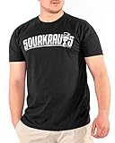 SOURKRAUTS T-Shirt Herren SK - Made for Petrolhead Logo - Männer Kurzarm Shirt in Größe S - schwarzes Oberteil aus Baumw