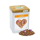 TEALAVIE - Rooibos Tee lose | Zweihorn - Granatapfel mit Himbeere | 110g Dose loser Rotbusch Tee aus Südafrik