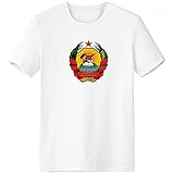 DIYthinker Mosambik Afrika National Emblem Rundhals Weißer T-Shirt Frühlings-Sommer-Tagless Comfort Sport-T-Shirts Geschenk - M