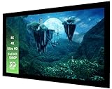 celexon Basic Beamer-Rahmen-Leinwand (Größe wählbar) mit Stecksystem für einfache Installation und schwarzem Velours überzogen - 3D und 4K - 240x135cm - 108' - 16:9