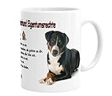 Merchandise for Fans Becher aus Keramik - 330 ml Motiv: Appenzeller Sennenhund mit Spruch Eigentumsrechte (01)