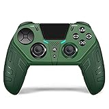 Kilcvt Multifunktionales Drahtloses Gamepad, Drahtloser Spielcontroller Für Ps4 Elite/Slim/Pro- Konsole Für Dualshock 4 Gamepad Mit Programmierbarer Back- Button- Support- Pc,Grü