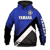 Männer Ya.M-AHa Hoodies Einfügen Taschen Voller Druck Dünne Jacken T-Shirt Unisex Casual Polyester Sweatshirt Lose Seite Fahren Pullover,Blau,XXL