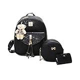 Damen Rucksäcke Handtasche Anti Diebstahl Umhängetasche Schultaschen Tagesrucksack Wasserdichte Backpack für Damen Mädchen (Schwarz Damen Umhängetasche)