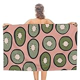 Badetuch Premium Qualität Badetuch Mikrofaser Strandtuch Ultra Saugfähige Schnell Trocknende Handtücher für Beach SPA Gym Yacht Picknick 80×130cm, Kiwi in Pink