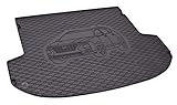 Passgenau Kofferraumwanne geeignet für Hyundai Santa Fe 5-Plätze ab 2019 ideal angepasst schwarz Kofferraummatte + G