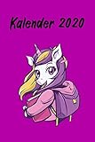 Kalender 2020 - Smart Unicorn: 155 Seiten - 6 x 9 Zoll (15,24 x 22,86 cm) - ähnl. DIN A5 | Schülerkalender 2020 mit nützlichem Bonus | Jahres-, Monats- & Wochenplaner 2020 + Menüp