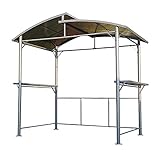 Angel Living 5840600 245x150x233 cm Grillpavillon, Gartenpavillon Garten Überdachung Grillhaus aus Aluminium und E