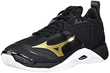 Mizuno Herren 430298.9074.07.0700 Wave Momentum Volleyballschuh 7 (0700), Schwarz/Gold, 7