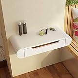 Schminktisch Schwebender Nachttisch Schminktisch, Wandmontiertes Entertainment Center Schrankkomponente Medienkonsole Hutch Mit Aufbewahrung Audio/Video Holzmaserung Für W