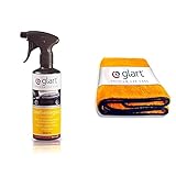 Glart 45SV Auto Lack Schnellversiegelung 500 ml für Autopflege, Motorrad, Wohnmobil, Fahrrad & 44WG Watergate super saugfähiges Auto Mikrofasertuch-Trockentuch, 60x90 cm, orang