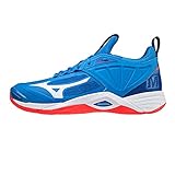 Mizuno Unisex Wave Momentum 2 Volleyball-Schuh, French Blue/White/Ignition Red, 43 EU