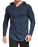 AIYINO Henley Herren-T-Shirt, schmale Passform, langärmelig, modisch Gr. XL, B03-Lang-Marineb