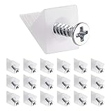 LUCY WEI 100 PCS Rückwandverbinder Rückwandhalter Schubladenböden Keil Regal Stabilisator für Durchhängende Schubladen Böden Keil+ Schrauben(Weiß)