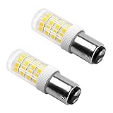 Nähmaschinenbirne Bajonett B15d LED 5W, 220-240V, Nicht Dimmbar, Äquivalente 40W Glühlampe, 500LM Kaltweiß 6000K，B15 LED für Nähmaschine, Dunstabzugshaube, Kronleuchter, 2er Pack