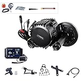 BAFANG Mittelmotor Ebike Umbausatz mit 17.5Ah 13Ah 12Ah Akku 1000W 48V 68mm BBSHD, Elektrofahrrad DIY Konverter Integrierter Controller, Wasserdichter Kurbelantrieb Hybrid Pedelec Bik