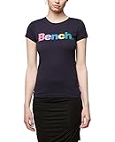 Bench Damen Slim Logo Tee T-Shirt, Blau (Essentially Navy Bl11341), Small (Herstellergröße: S)