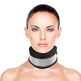 Healifty Halskrause Mensch - Verstellbarer Halskragen - Nackenstütze für Nackenschmerzen und Unterstützung - für Spondylitis und Schlafen (Schwarz)