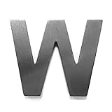 Metall-Buchstabe “W” aus gebürstetem Edelstahl – Höhe 4cm – Hausnummer, Zimmerbeschriftung, Bürobeschriftung, Türsymbol, Wandbeschilderung – rostfrei und selbstklebend ohne b