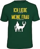 RAHMENLOS Original T-Shirt für den Jäger: Ich Liebe es, wenn Mich Meine Frau…, Grün, XXL