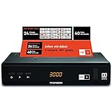 Thomson THS844 Digitaler HD+ Satelliten Receiver DVB-S2, inkl. HD plus Karte 6M, 3 Jahre Garantie (HDMI, SCART, LAN, USB) schw