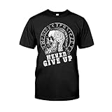 BBYOUTH Viking T-Shirt Für Herren Norse Mythos Odin Graffiti Black Kurzarm Funny Streetwear,Never give up,7XL