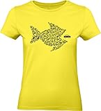 Damen Fahrrad T-Shirt: Bikes of The World Organize ! - Tailliert - Fahrrad Geschenke für Frauen Radfahrerinnen Mountain-Bike MTB BMX Fixie Rennrad Tour Outdoor Sport Frau Urban (Gelb XL)