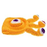 EXCEART Danksagung Weihnachts Beanie Hut Häkeln Gestrickte Kappe für Halloween Kostüm für Jungen M