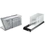 Hama CD Regal Rack für 20 Discs / CD Hüllen ( CD Aufbewahrung für Office oder Kinder, hochwertiger CD Ständer) Silber & CD-Flipper 22, Schw