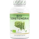 Bio Gerstengras - 365 Kapseln - Hochdosiert mit 1500mg je Tagesportion - Laborgeprüft & zertifizierte Bio Qualität - Ohne unerwünschte Zusätze - Veg