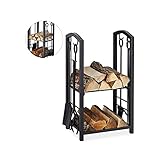 Brennholzständer Holzhalter 2 Schichten Eisen Brennholz Rack Brennholz Kamin Werkzeug Rack Indoor Outdoor Inhaber Inhaber Inhaber Küche Brennholz Lagerung