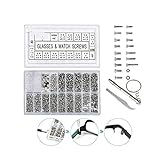 OPYTR Dübel 1000 stücke Edelstahl Schraube Sonnenbrillenuhr Brille Telefon Gläser Schrauben Muttern Schraubendreher Reparatur Werkzeug Set Kits Schrauben Ank