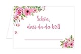 Edition Seidel Set 50 Premium Tischkarten Platzkarten Namenskarten Hochzeit - Geburtstag - Taufe - Kommunion - Konfirmation - Feier - Schön, DASS du da b