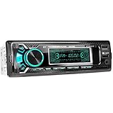 XOMAX XM-R266 Autoradio mit Bluetooth Freisprecheinrichtung I Smartphone Ladefunktion über 2. USB Anschluss I Carbon Optik I 7 LED Farben einstellbar I RDS I USB, SD, MP3, AUX I 1 DIN