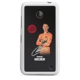 DeinDesign Silikon Hülle kompatibel mit Nokia Lumia 630 Dual SIM Case weiß Handyhülle FC Bayern München Manuel Neuer Offizielles Lizenzproduk