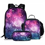 Angelay-Tian Rucksack 3-teiliges Set，Schultasche,Brotdose,Federmäppchen für Jungen Mädchen Kinderrucksack Kleinkind Rucksack Kindergarten Büchertasche (Color : A)