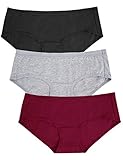 DYLH Damen Unterhosen Baumwoll Hipster Bequeme Taillenslip Low Rise Slips Pack XXL